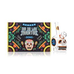 Hemper Dia De Los Muertos Skull Glass Water Pipe