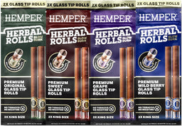 12CT Hemper Glass Tip Tea Leaf Herbal Rolls | Assorted Flavors