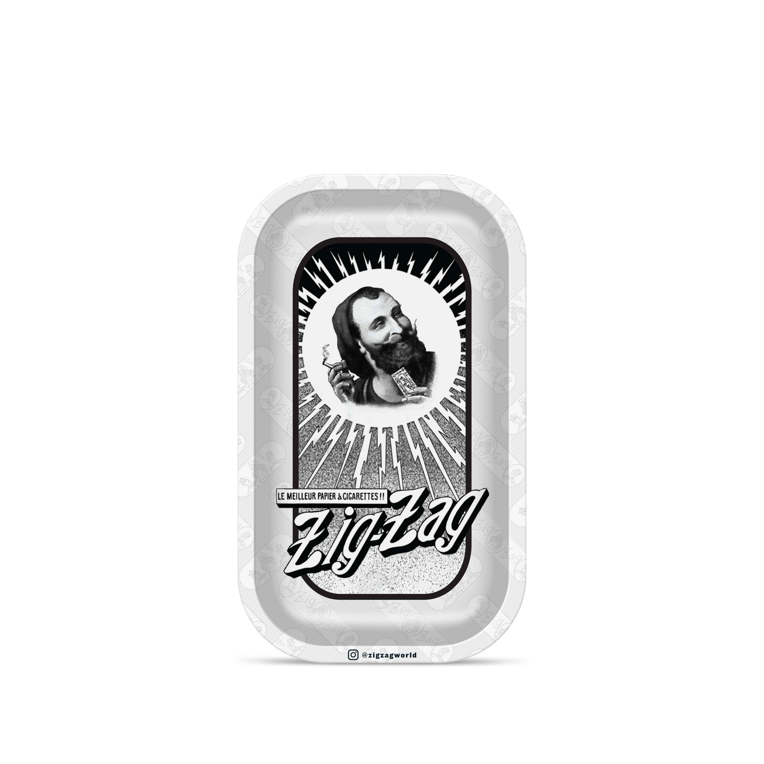 Zig Zag 7" x 11" Metal Rolling Tray | Vintage Starburst