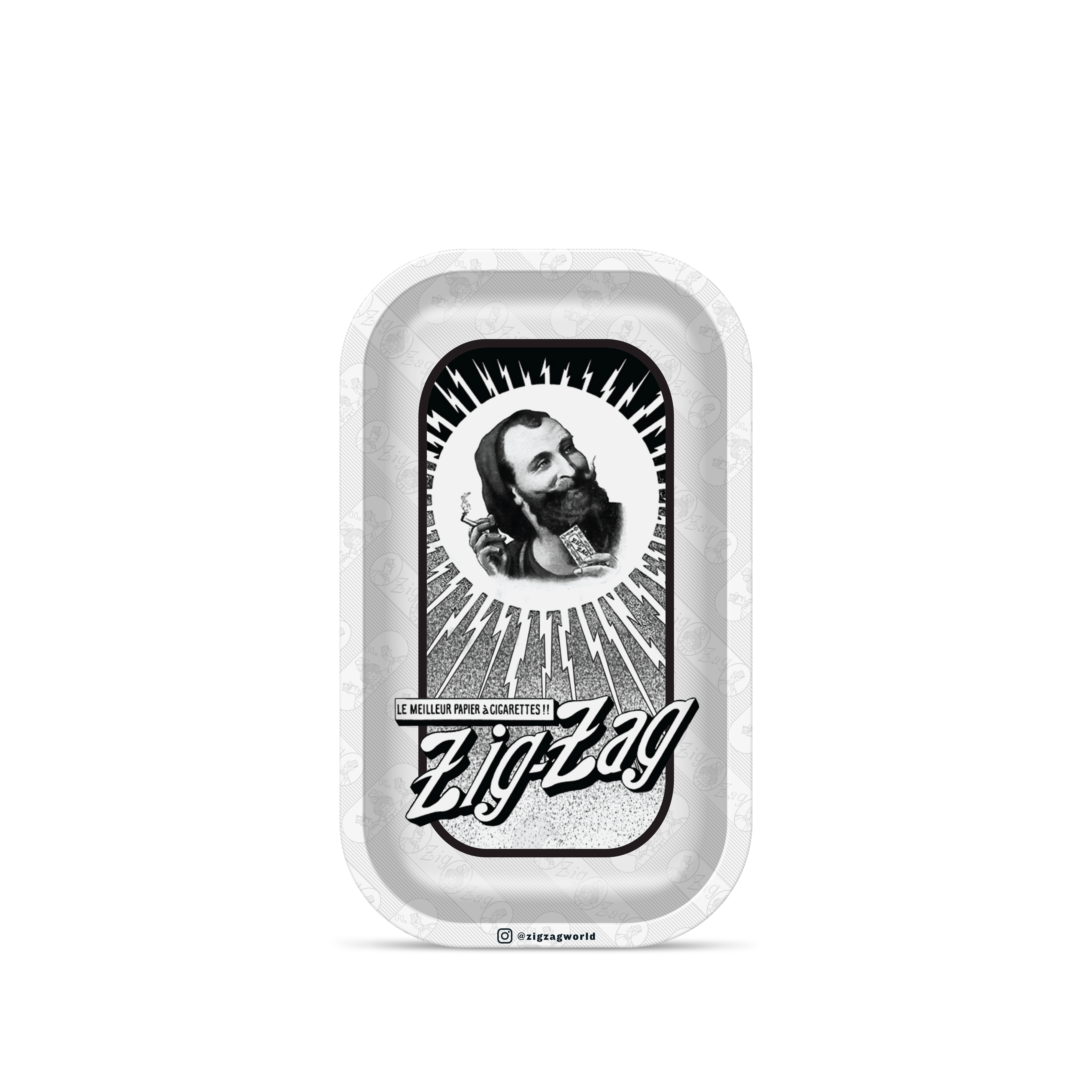 Zig Zag 7" x 11" Metal Rolling Tray | Vintage Starburst