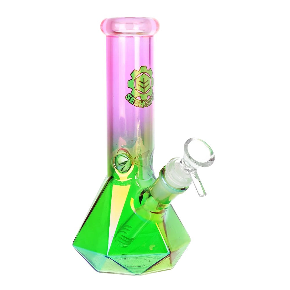 SeshGear 8" Ombe Diamond Beaker Glass Water Pipe