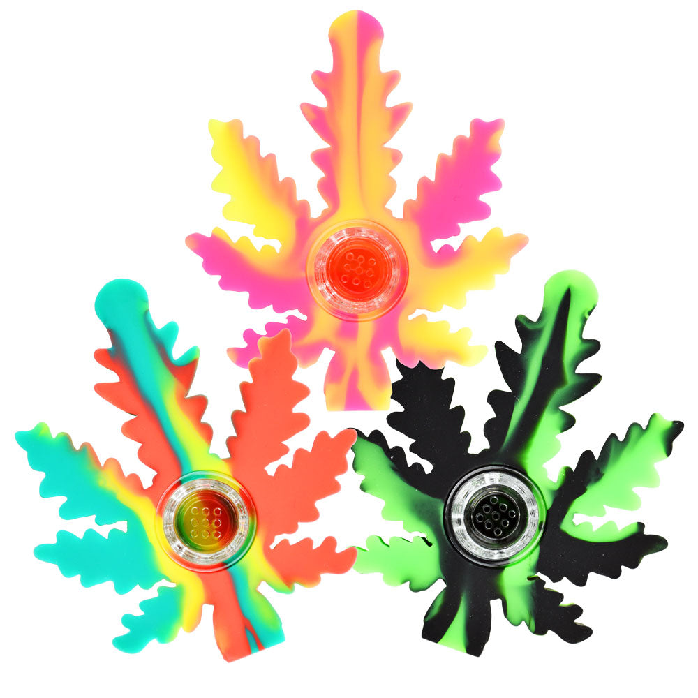 4" Silicone Leaf Hand Pipe