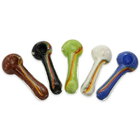 5CT 3” Rasta Stripe Frit Pipe