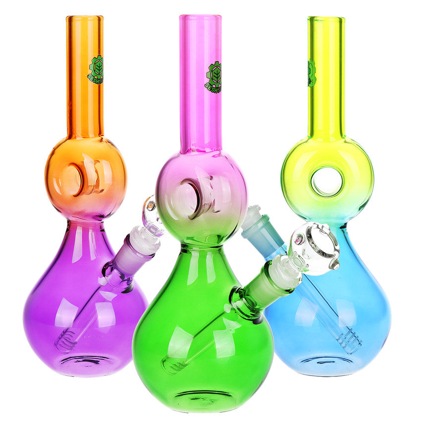 SeshGear 10" Donut Ombre Glass Water Pipe | Assorted Colors