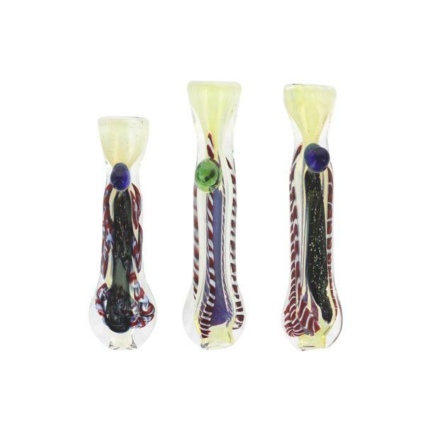 3" Assorted Dichro Glass Chillums