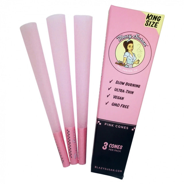 Blazy Susan Pink Pre Rolled Cones King Size 21ct/3pk