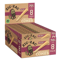Zig Zag Unbleached 70's Size Cones | 18pk/8ct