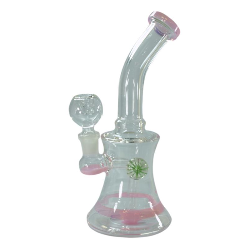 9" Hourglass Water Pipe With Marble