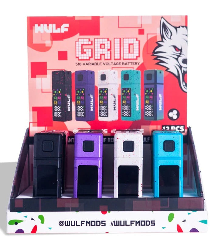 Wulf Mods Grid 510 VV Battery | 12ct Display