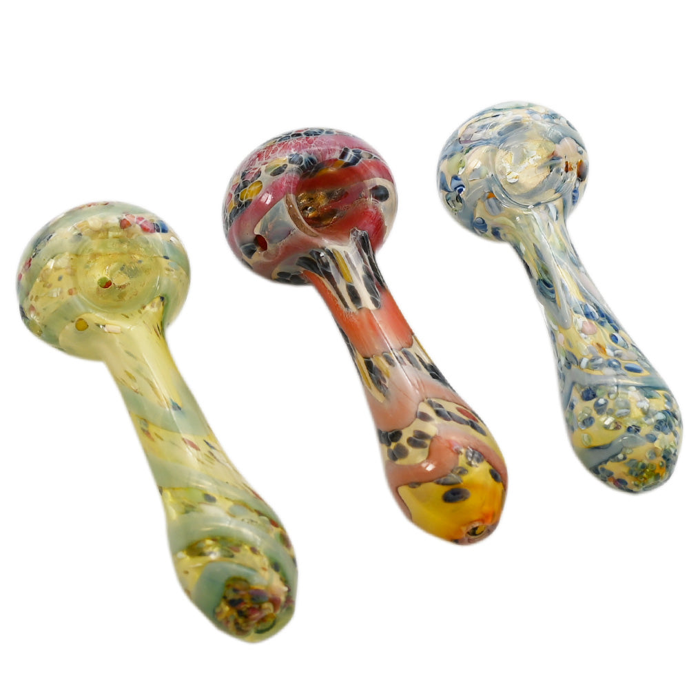 3CT 4” Deep Fumed Color Worked Hand Pipe