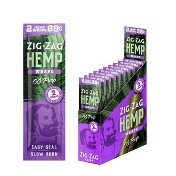 Zig Zag Hemp Wraps 25pk/2ct