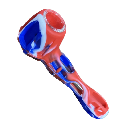 Silicone Hand Pipe With Glass Tube And Bowl