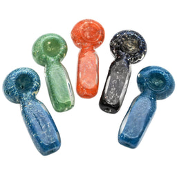 2CT 4” Cube Body Full Frit Hand Pipe