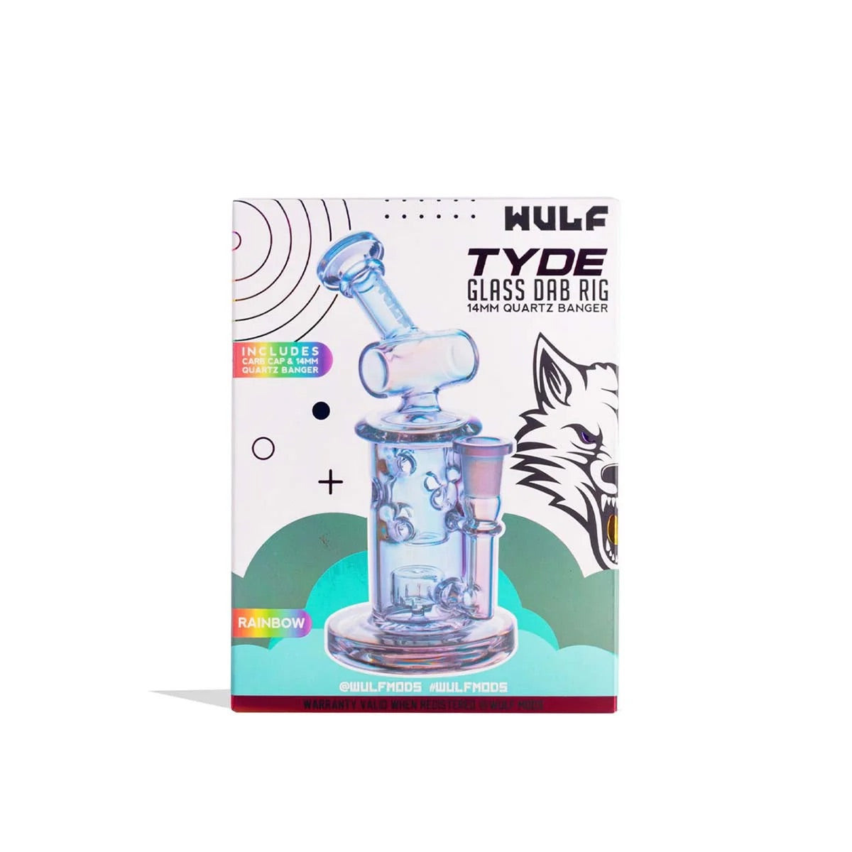 Wulf Tyde Glass Dab Rig With Banger Cap & Pearls