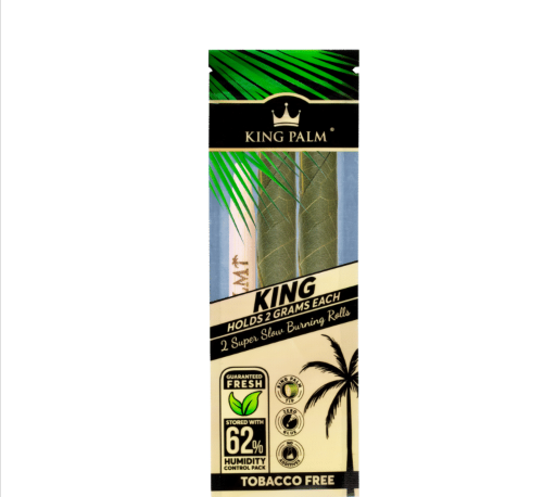 King Palm King Size Pre Rolled Cones Display - 20 Packs Per Box, 2 Wraps Per Pack