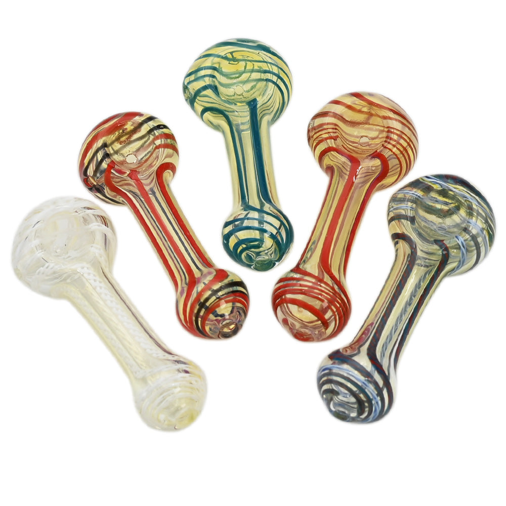 2CT | 3.5" Straight Inside Color Glass Hand Pipe
