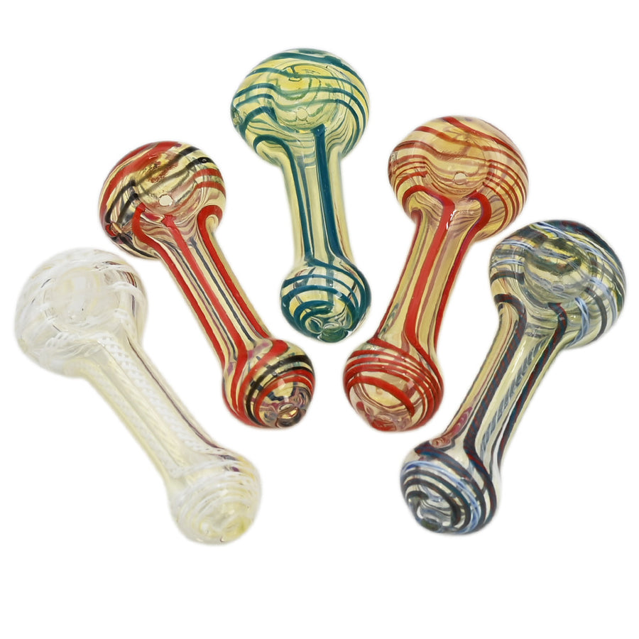 2CT | 3.5" Straight Inside Color Glass Hand Pipe
