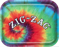 Zig Zag Tie Dye Metal Rolling Tray 11" x 13.5"