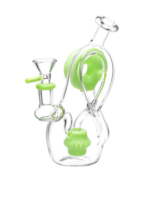 6.5" Twisted Donut Recycler Water Pipe