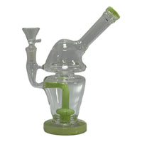 8" Slanted Neck Slime Rim Water Pipe