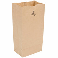 Duro Bag 8 lb. Kraft Brown 500 ct.