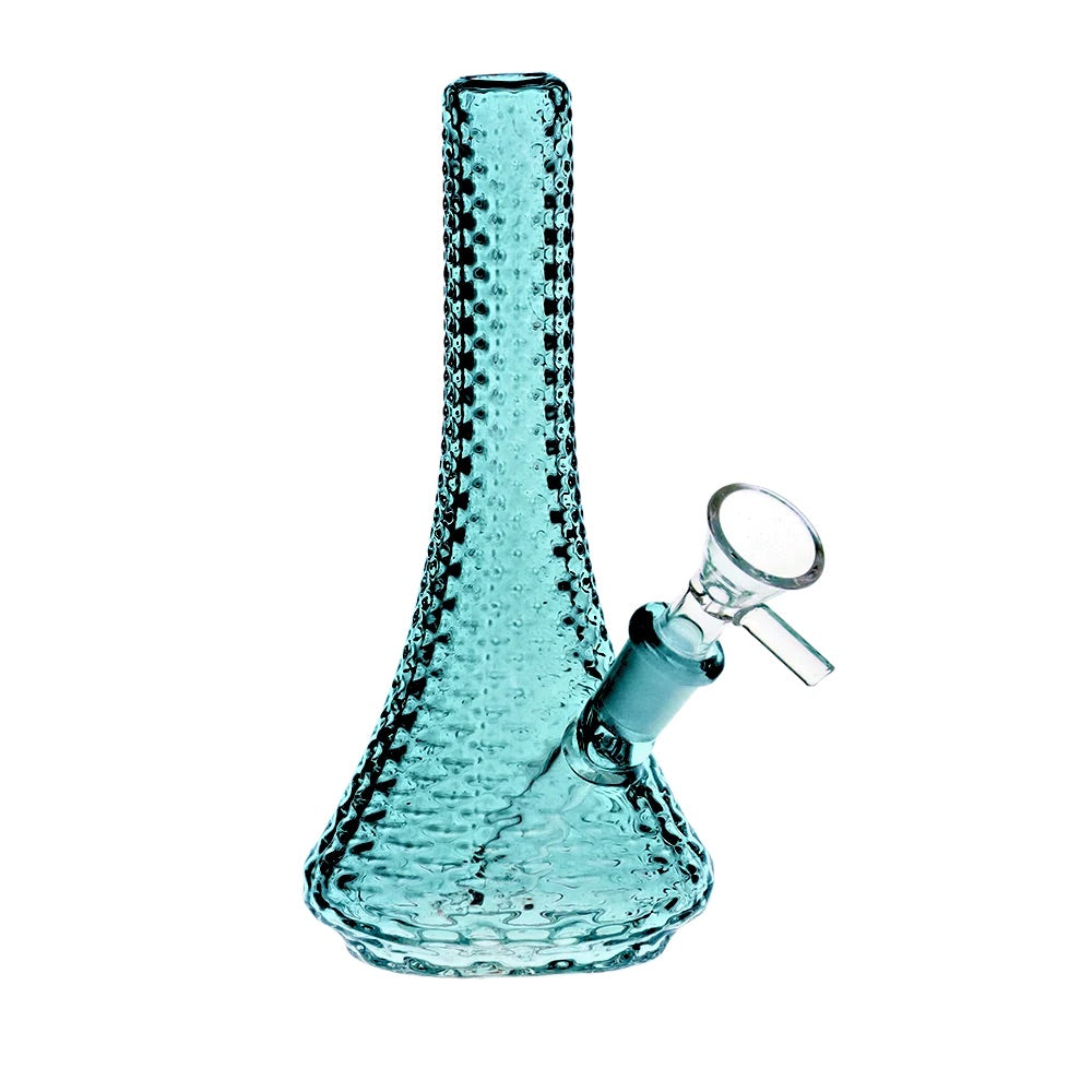 SeshGear 5.5" Art Deco Mini Beaker Glass Water Pipe | Assorted Colors