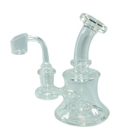 5" Clear Glass Banger Hanger Oil Rig
