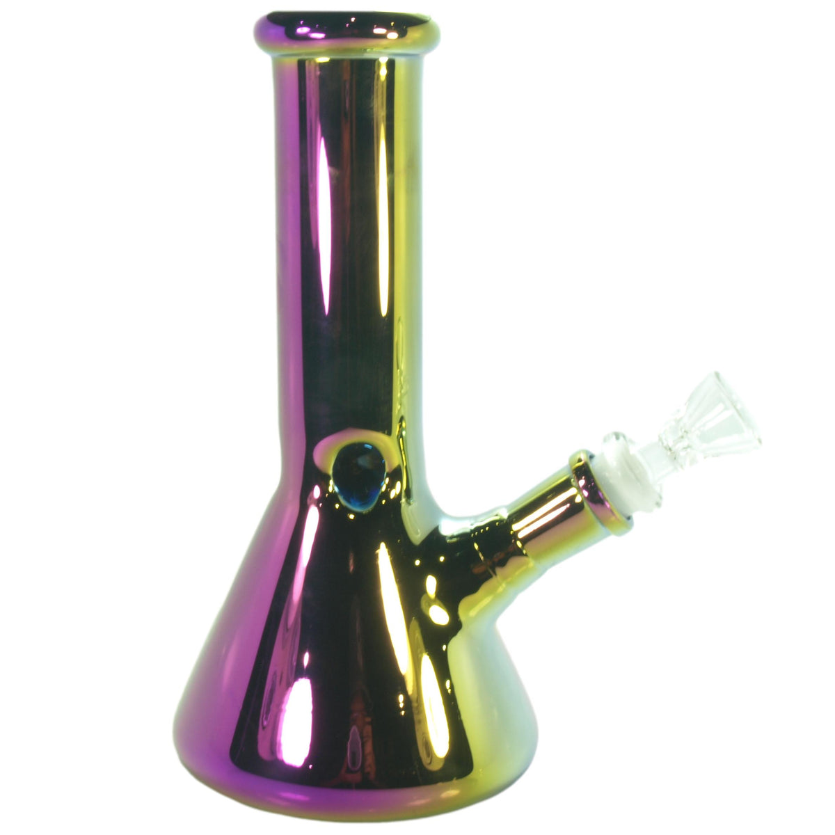 8" Electroplated Glass Beaker Water Pipe