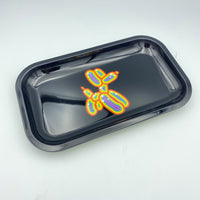 Blitzkriega Glass Black Metal Rolling Tray #1