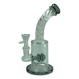 7.5" Swirled Neck Inline Water Pipe