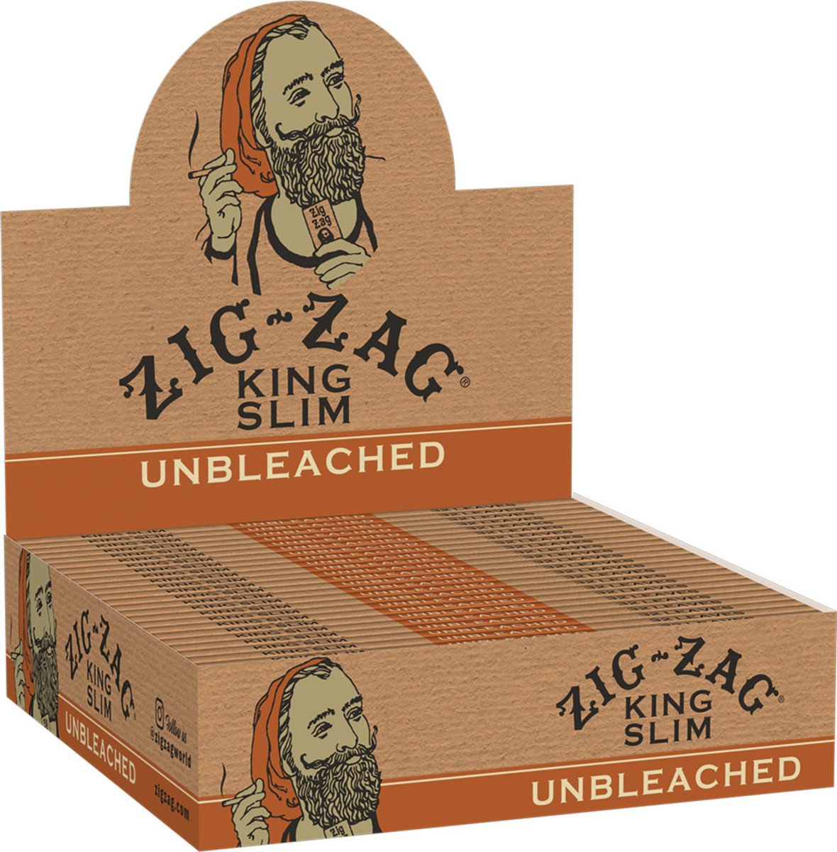 Zig Zag Unbleached Rolling Papers King Size - 24 ct.