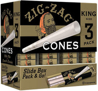 Zig Zag Pre-Rolled Cones King Size - 36 Packs Per Box, 3 Cones Per Pack