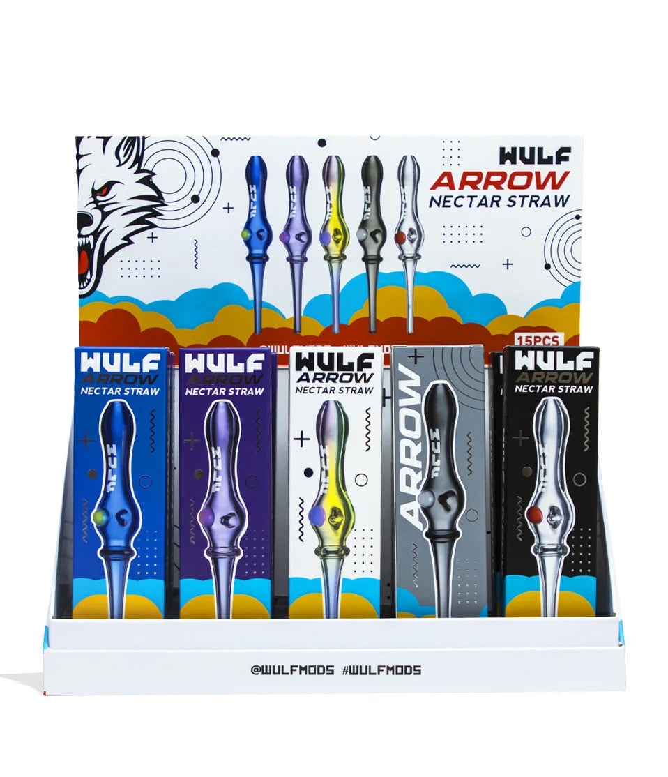 15CT Wulf Arrow Glass Honey Straw