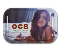 OCB Organic Hemp Metal Rolling Tray 7.5" x 11"