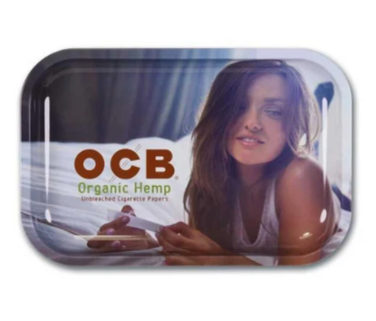 OCB Organic Hemp Metal Rolling Tray 7.5" x 11"