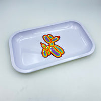 Blitzkriega Glass White Metal Rolling Tray #1