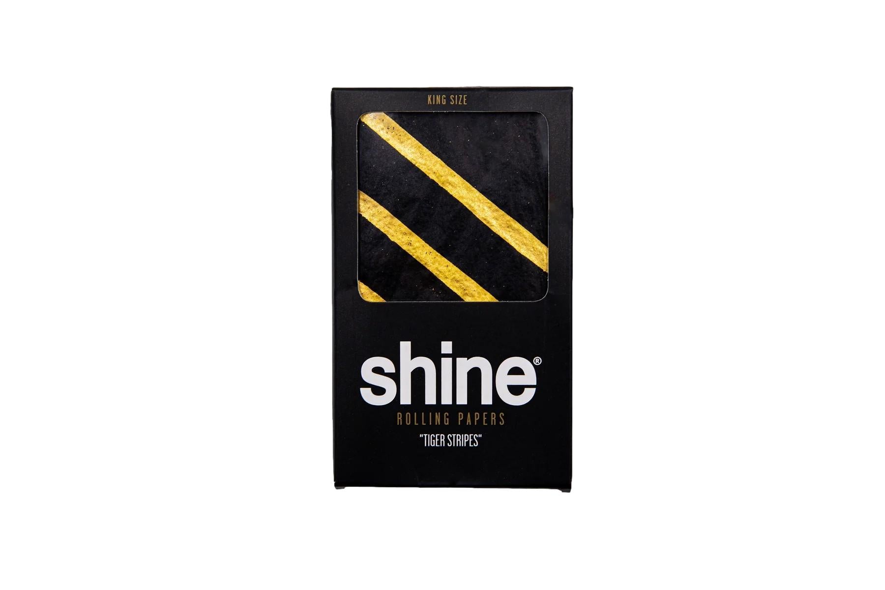 12CT Shine 24k Gold King Size Tiger Stripes Single Sheet