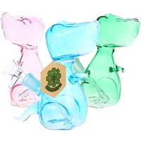 SeshGear 6" T-Rex Glass Water Pipe | Assorted Colors