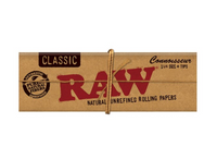 RAW Connoisseur Rolling Papers with Tips 1¼" Size - 24 ct.