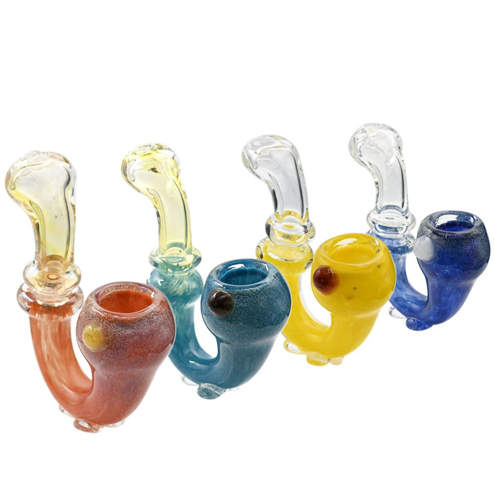 4" Sherlock Glass Hand Pipe | Assorted Colors