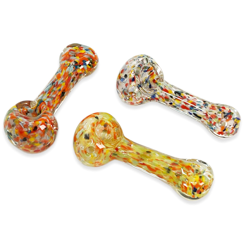 3CT 4” Thick Frit Glass Hand Pipe