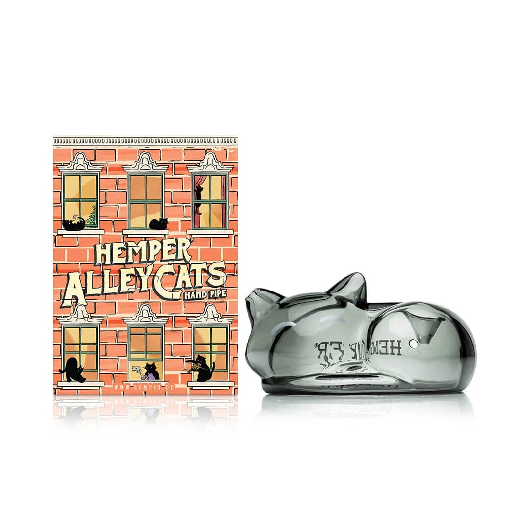 Hemper Alley Cats Glass Hand Pipe