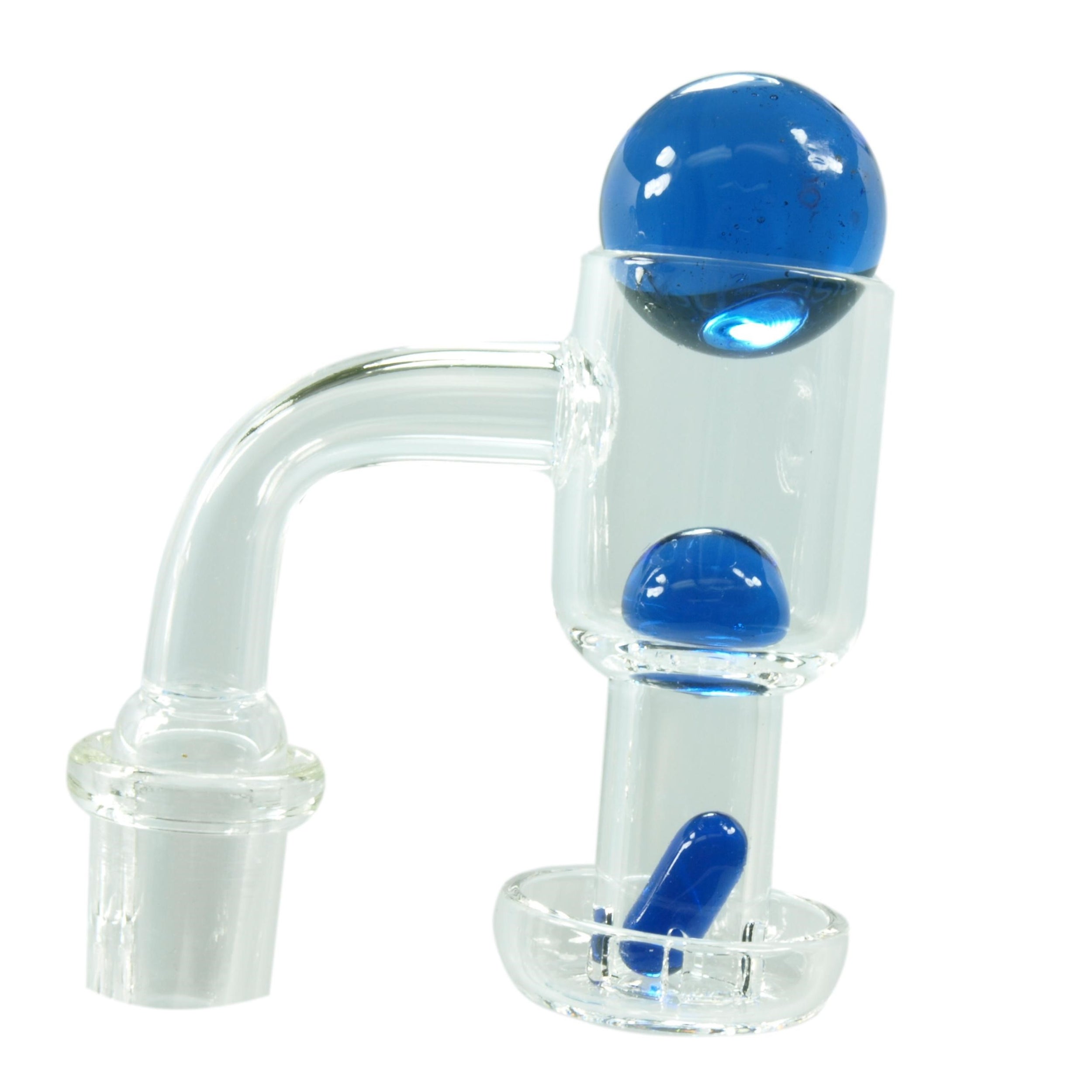 Quartz "Terp Slurper" Style Banger Kit with 2 Marbles and 1 Capsule Bead - 14mm Male