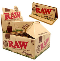 RAW Organic Hemp Connoisseur Rolling Papers with Tips King Size - 24 ct.