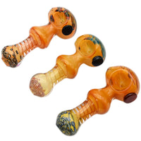 2CT 4" Heavy Deep Fumed Swirl Glass Hand Pipe