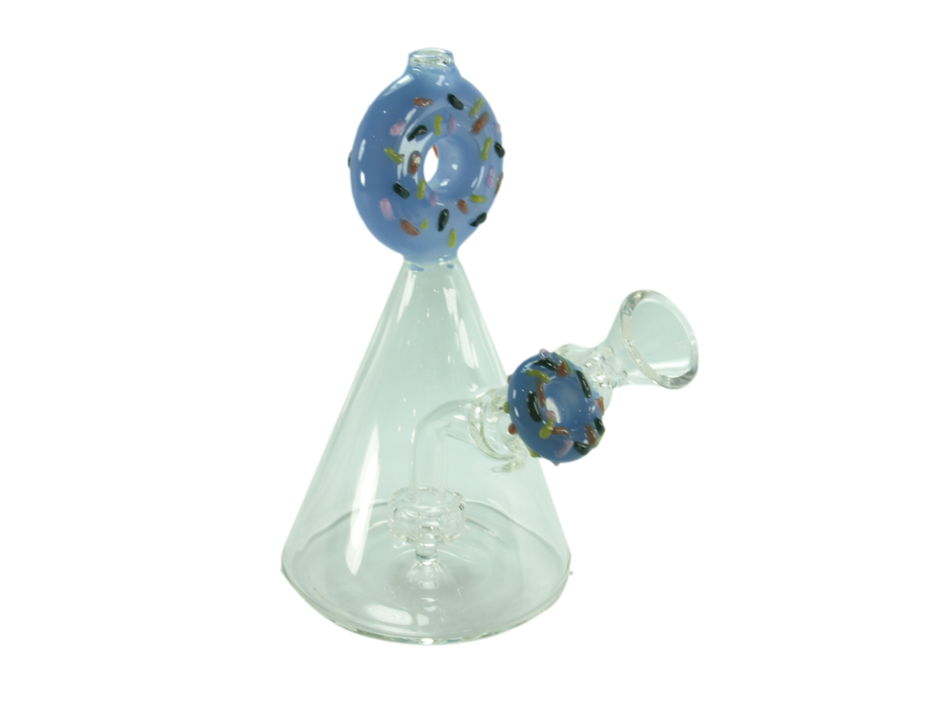 6" Donut Oil Rig Water Pipe w/ Carb Cap