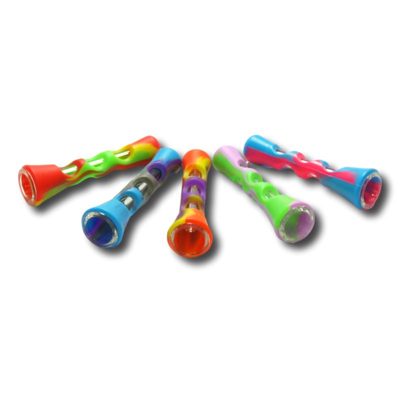 Silicone Chillum with Glass Tube