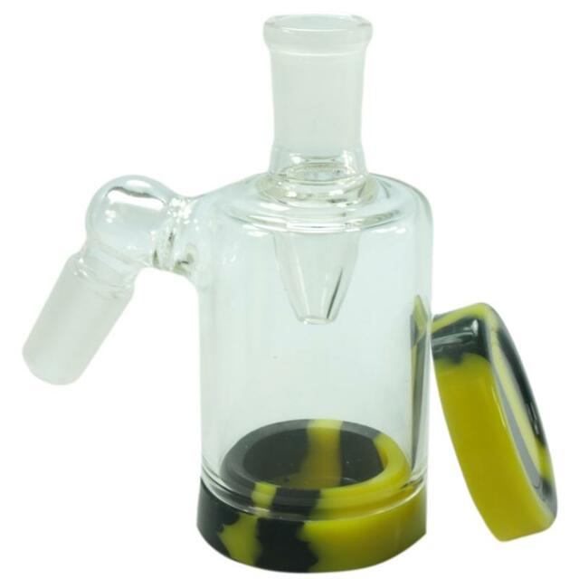 Glass Oil Reclaimer With Silicone | 45 Degrees 14mm Male