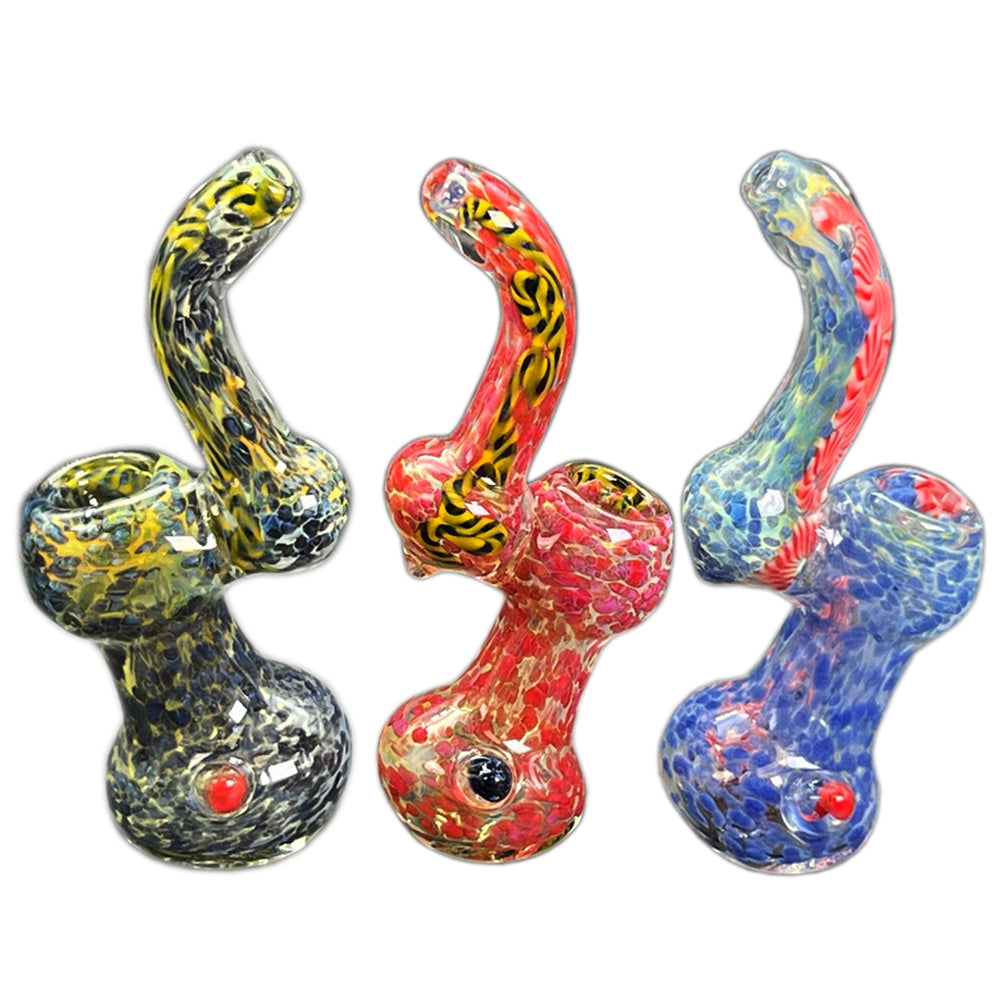 5" Full Worked Shroom Marble Bubbler