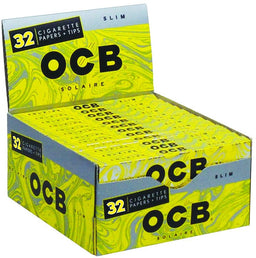 24CT OCB Solaire King Size Slim Rolling Papers with Tips